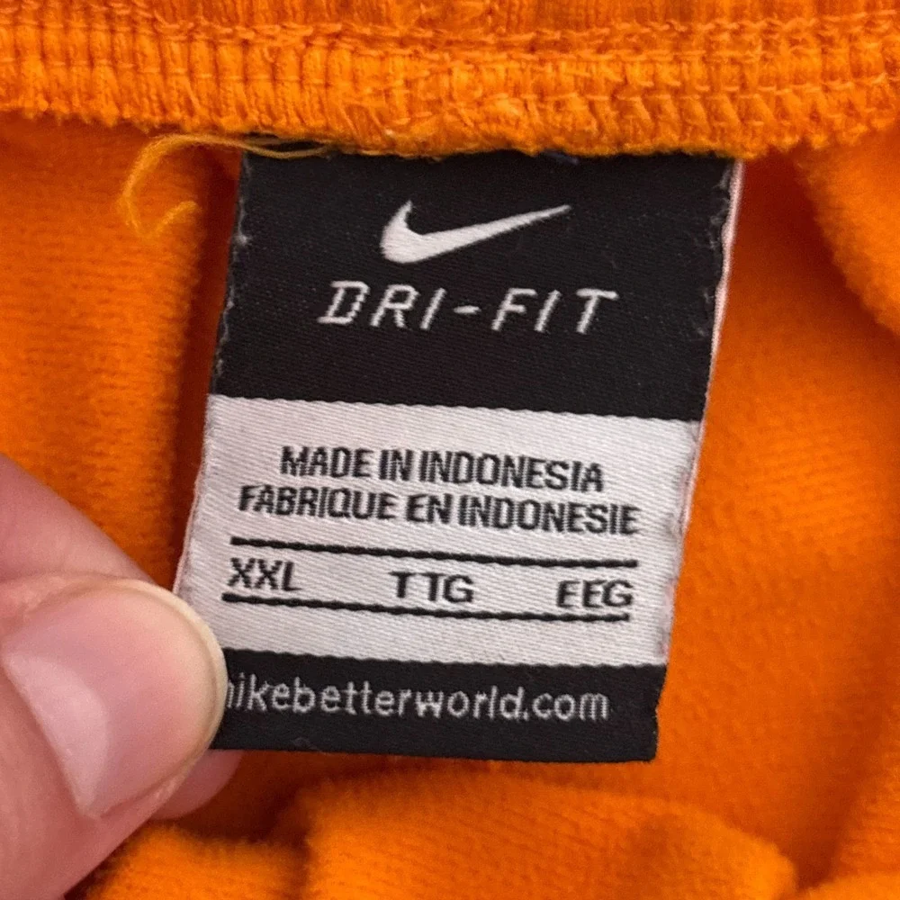 Nike Dri Fit Track Pants XXL Orange Tennessee Volunteers UT Football Zip Ankle